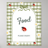 Poster Panneau de table de nourriture pour bébé Love Bug (Devant)