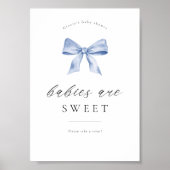 Poster Panneau de table dessert baby shower avec design a (Devant)