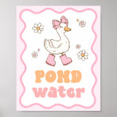 Poster Panneau de table drôle d'oie - Eau d'étang (Devant)