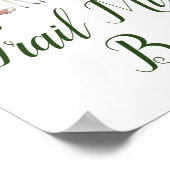 Poster Panneau de table en bois vert - Barre de mélange d (Coin)