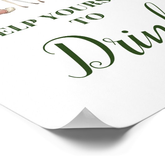 Poster Panneau de table en bois vert - Boissons - Panneau (Coin)