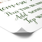 Poster Panneau de table en bois vert - Panneau de la barr (Coin)