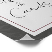 Poster Panneau de table Fleurs de roses rouges de Bordeau (Coin)