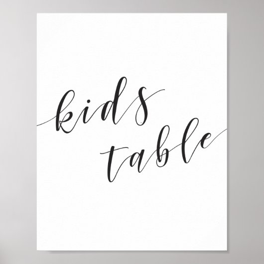 Poster Panneau de table Mariage de calligraphie moderne (Devant)