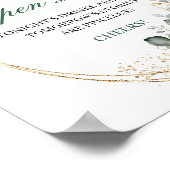 Poster Panneau de table ouvert en botanique vert sauge (Coin)