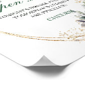 Poster Panneau de table ouvert en eucalyptus vert poussié (Coin)