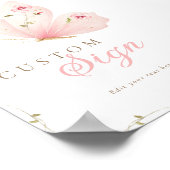 Poster Panneau de table personnalisé Petite Papillon (Coin)