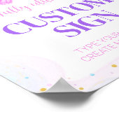 Poster Panneau de table personnalisée pour la fête d'anni (Coin)