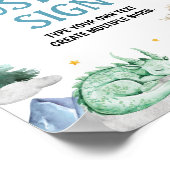 Poster Panneau de table pour anniversaire avec un dragon  (Coin)