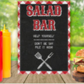 Poster Panneau de table pour buffet de salades d'annivers