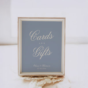 Poster Panneau de table pour cartes et cadeaux élégants b
