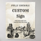 Poster Panneau de table pour fête d'anniversaire de cow-b (Devant)