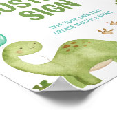 Poster Panneau de table pour fête d'anniversaire de dinos (Coin)