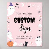 Poster Panneau de table pour fête d'anniversaire de fille (Devant)