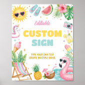 Poster Panneau de table pour fête d'anniversaire fille ét (Devant)
