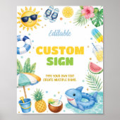 Poster Panneau de table pour fête d'anniversaire sur la p (Devant)