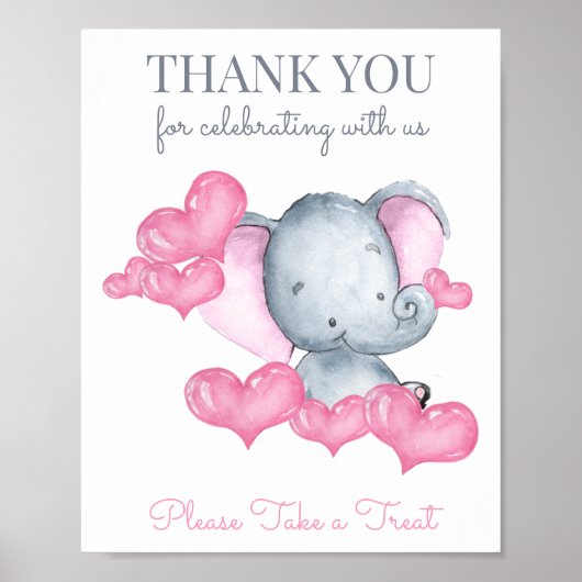 Poster Panneau de table pour la fête de naissance de bébé (Devant)