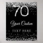 Poster Panneau de table pour la fête des 70 ans Elegant D (Devant)