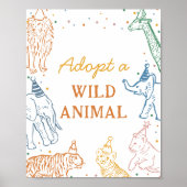 Poster Panneau de table pour l'adoption d'un animal pour (Devant)