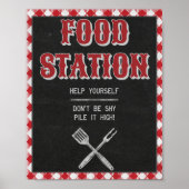 Poster Panneau de table pour station de nourriture d'anni (Devant)