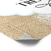 Poster Panneau de table Rustique Burlap and Lace Boy Baby (Coin)