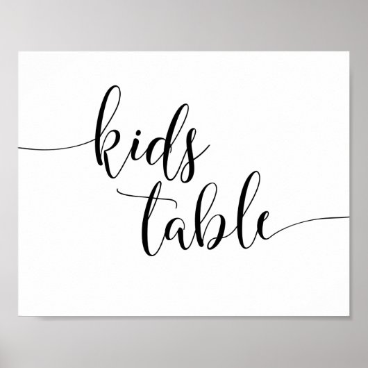 Poster Panneau de table Rustique Réception Mariage Enfant (Devant)