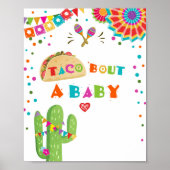 Poster Panneau de table Taco Bout A Baby Cactus Fiesta (Devant)