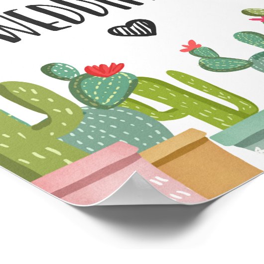 Poster Panneau de table Taco Bout Mariage Cactus Fiesta (Coin)