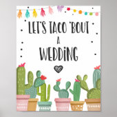 Poster Panneau de table Taco Bout Mariage Cactus Fiesta (Devant)