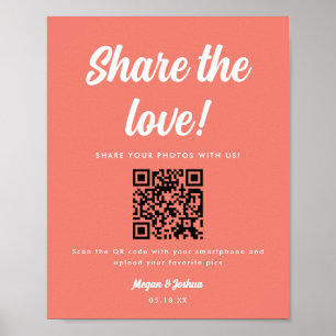 Poster Panneau de téléchargement de photos de mariage mod