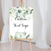 Poster Panneau de texte personnalisé avec eucalyptus en a