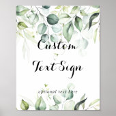 Poster Panneau de texte personnalisé Eucalyptus verdure a (Devant)