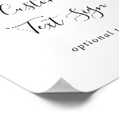 Poster Panneau de texte personnalisé Floral Brun Simple E (Coin)