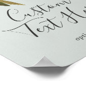 Poster Panneau de texte personnalisé floral peint (Coin)