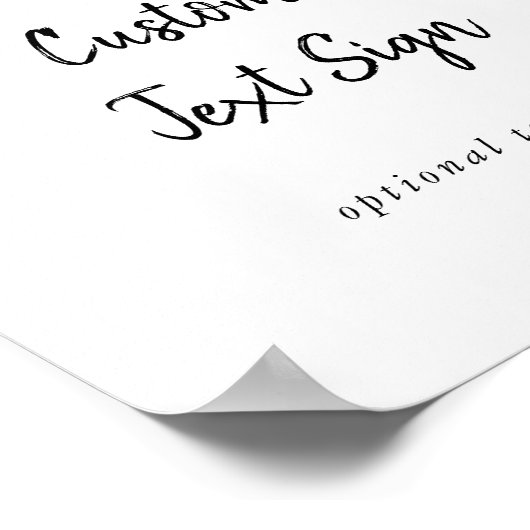 Poster Panneau de texte personnalisé moderne (Coin)