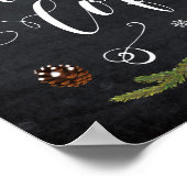 Poster panneau de thé et café de noël d'hiver mariage (Coin)