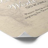 Poster Panneau de thème de voyage pour la douche de la ma (Coin)