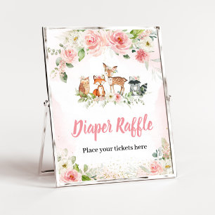 Poster Panneau de tirage au sort de couche de douche flor
