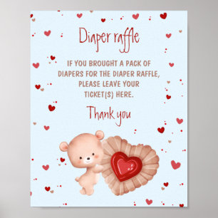 Poster Panneau de tirage au sort de couche pour Baby Show