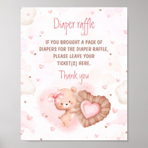 Poster Panneau de tirage au sort de couche pour Baby Show