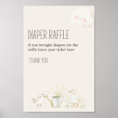 Poster Panneau de tirage au sort de couche pour bébé Fête (Devant)