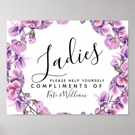 Poster panneau de toilettes pour dames - corbeille d'arti (Devant)