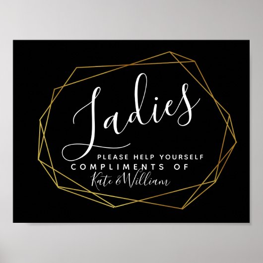 Poster panneau de toilettes pour dames - corbeille d'arti (Devant)