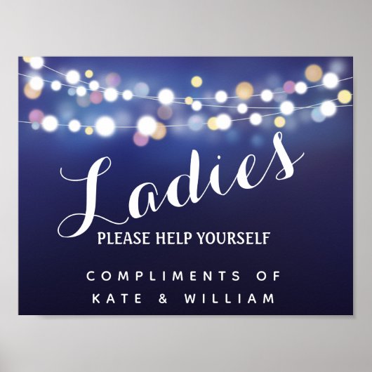 Poster panneau de toilettes pour dames - corbeille de pro (Devant)