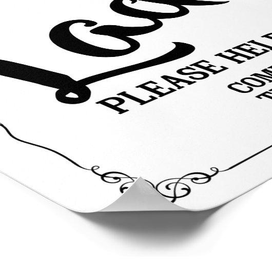 Poster Panneau de toilettes pour dames - panier d'article (Coin)