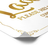 Poster Panneau de toilettes pour dames - panier d'article (Coin)