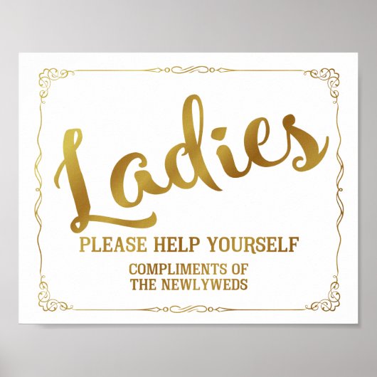 Poster Panneau de toilettes pour dames - panier d'article (Devant)