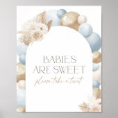 Poster Panneau de traitement Boho Pampas Grass Arche Baby (Devant)