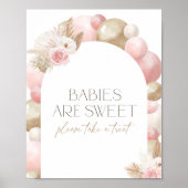 Poster Panneau de traitement Boho Pampas Grass Arche Baby (Devant)