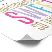 Poster Panneau de traitement d'anniversaire de la licorne (Coin)